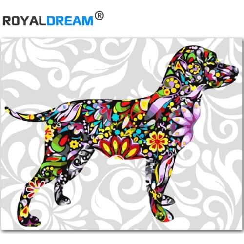 ROYALDREAM DIY Framed Oil Painting By Numbers Coloring By Numbers For Living Room Wall Art Home Decor