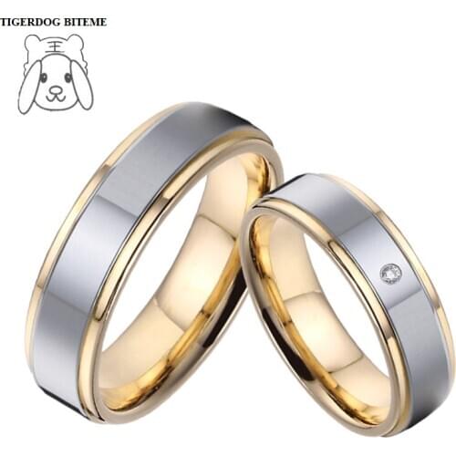 Alliance wedding band rings set for men and women gold color love promise Rings for couples wedding gifts for guests