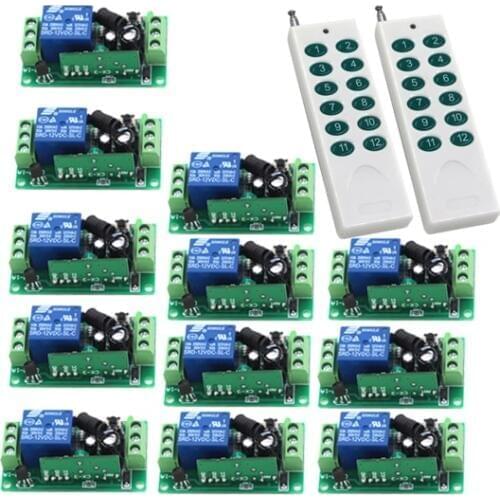 New Arrival Digital Remote Control Switch/ Home Light Switch Smart Control Learning Code 12 Keys Remote 315/433mhz