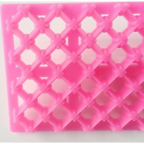 New Plastic Printing Biscuits Cake Cookies Cutter Fondant Lace Cake Decoration Petal Quilt Embosser Mold Cake Tools H150