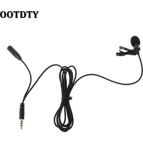 OOTDTY Lavalier Clip-On Lapel Hands-Free Microphone Mic For PC Laptop Tablet Cell Phone