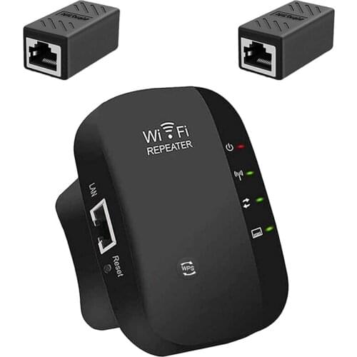 WiFi Range Extender, WiFi Repeater Signal Booster Wireless 2.4G Band Up to 300Mbps UK Plug