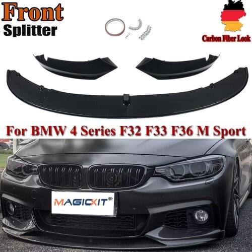 MagicKit Front Bumper Lip Spoiler Splitter Carbon Fiber Style For BMW F32 F33 F36 M Sport