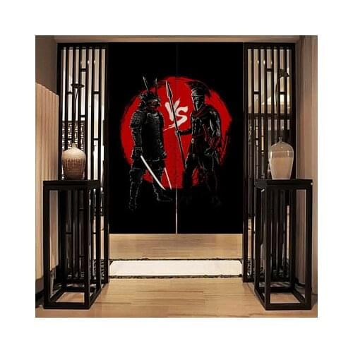 Japanese style restaurant fabric curtain Samurai warrior partition door screen kitchen window wall home decoration