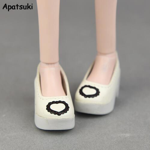 6*2.5cm Fake Leather Heart Fashion Shoes For 1/4 BJD Dolls Shoes 40-50cm XinYi Doll High-heel Shoes For Saron Dolls Accessories