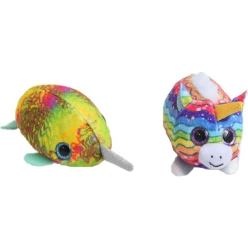 Ty Beanie Boos 4" 10 cm TEENY Big Eyes Mini Fish Unicorn Stackable Screen Clean Doll Small Plush Toy Birthday Gift for Children
