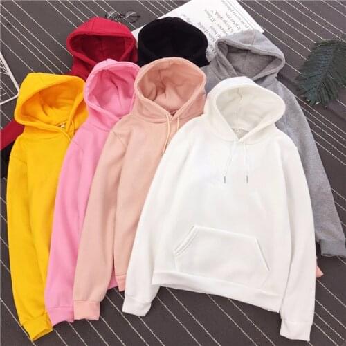 Women Couple Hoodies Sweatshirt Fleece Cotton Tracksuit Sports Sweatshirt 2020 Winter Japanese Casual Loose Jumper