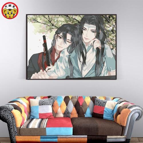 Painting by numbers art paint by number the wizard of the devil,anime home decoration painting king DIY digital painting hand-pa