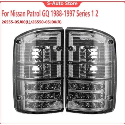 1 Pair For Nissan Patrol GQ 1988 1988-1997 Series 1 2 26555-05J00 Red and Smoked Rear Left/Right Tail Light Brake Lamp
