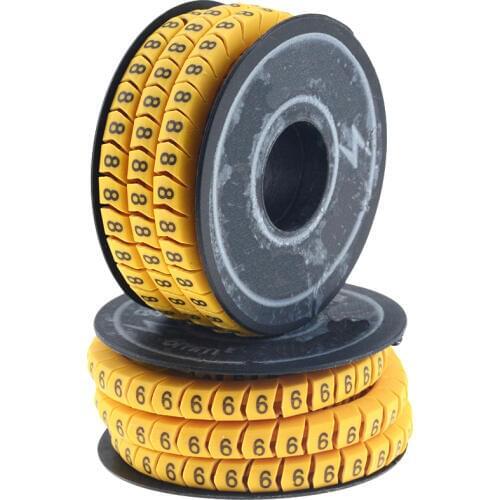 1 Roll Number Tube 0.5-10 Square 0. 75 1 1.5 2.5 4 6 Square Number Tube Cable Marker Colorful Mark Wire M Number 0 to 9 EC-0 EC