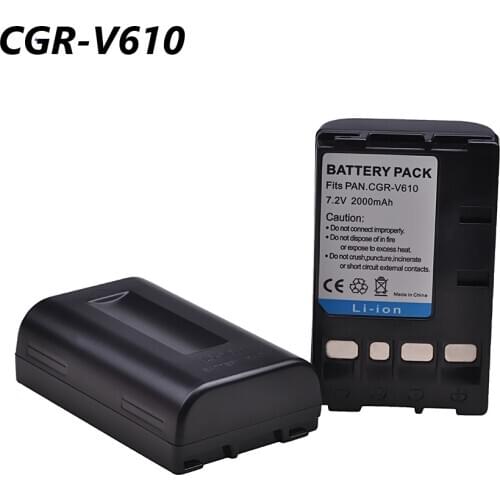 1Pc 2000mAh CGR-V610 CGR V610 battery for Panasonic NV-RX14, NV-RX18, NV-RX24, RX37, RX18B, RZ10, CGRV610 battery