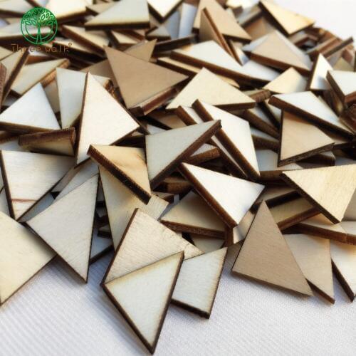 100pcs/lot 2.3*1.3cm Natural Wooden Triangle Loose Beads Wholesale Price