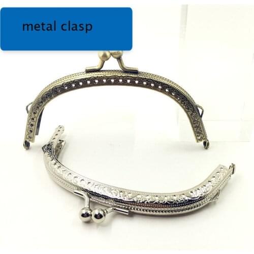 12.5cm coin bag making DIY metal clasp knurling arc purse frame kiss buckle 10pcs/lot