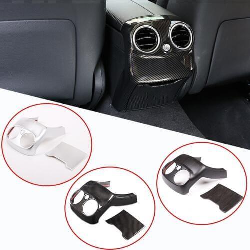 2pcs For Mercedes Benz W205 C Class C-Class 2015-2018 Car Accessories ABS Chrome Rear Air Conditioning Vent Cover Trim