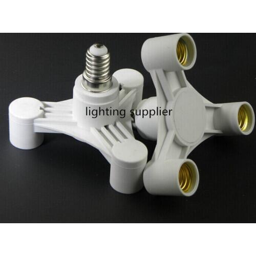 2pcs E14 to 3 E14 lamp base holder light bulb splitter converter bulb base socket adapter, E27 to 3 E14 available free shipping