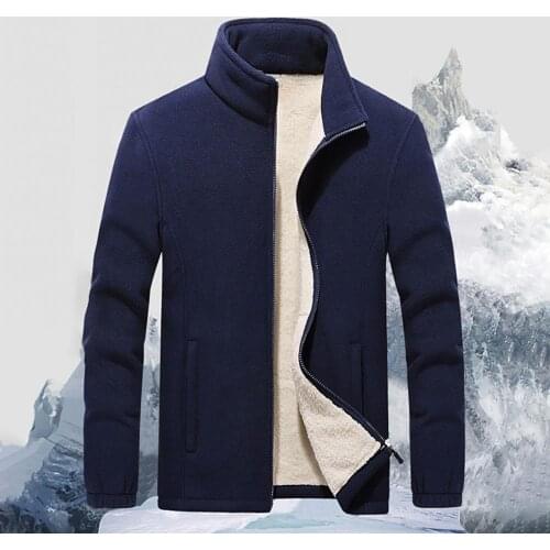 40% Dropshipping!! Winter mens jacket long-sleeved warm soft jacket double-sided plush coat
