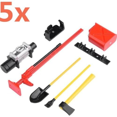 5sets RC Cars Crawler Accessory Mini Decor Simulation Tool Part Car Shovel Fuel Tank Set High simulation Model Vehicle Parts