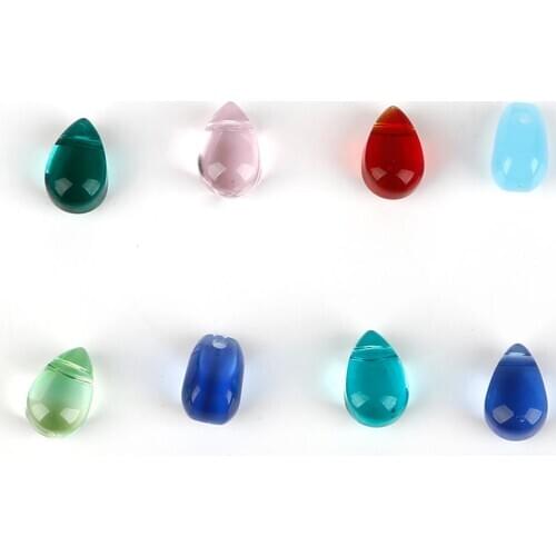 5pcs/lot 9x6mm Czech Glass Teardrop Beads Crystal Water Drop Charms Pendant For DIY Clothing Sewing Material Crafting Beads