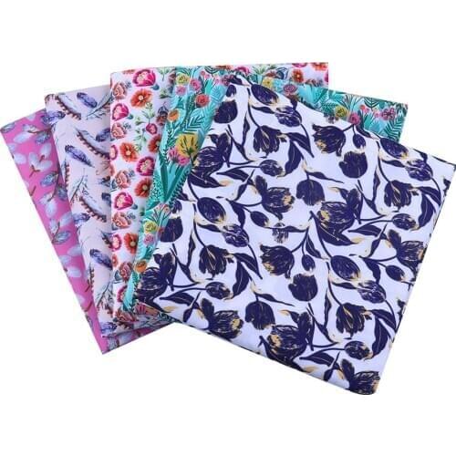 50*145CM flower pattern Polyester cotton Fabric Patchwor Printed for Tissue Kids Home Textile for Sewing Doll Dress Curtain