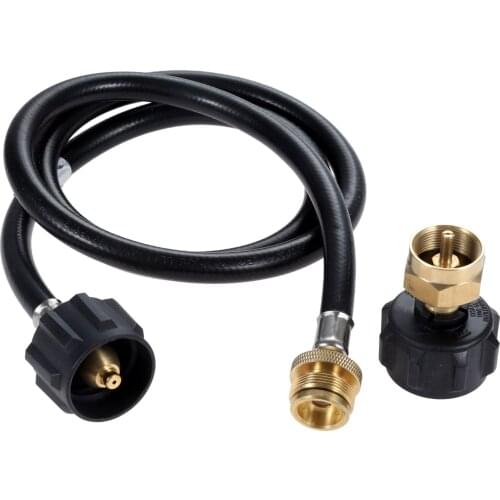 Propane Refill Adapter with Hose Replacement for QCC1/Type1 Tank Connects 1 LB Bulk Portable Appliance to 20 lb Propane Tank