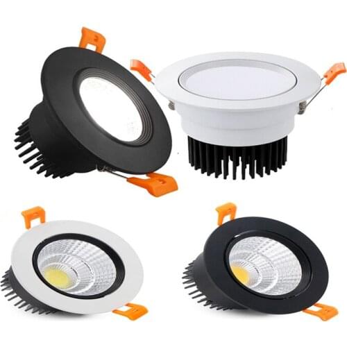 Anti Glare Dimmable Recessed LED Downlights 7W 9W 12W 15W 18W 20W 35WSpot Lights AC85-265V COB LED Ceiling Lamps Indoor Lighting