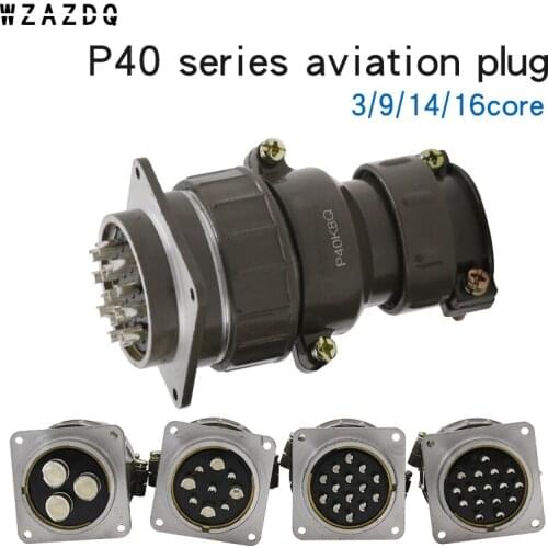 P40 Series Aviation Plug Socket Round Connector 3.9.14.16 Core Diameter 40MM