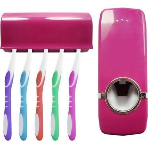 Automatic Toothpaste Extruder Toothbrush Holder Washing Suit Plastic Automatic Toothpaste Extrusion Device