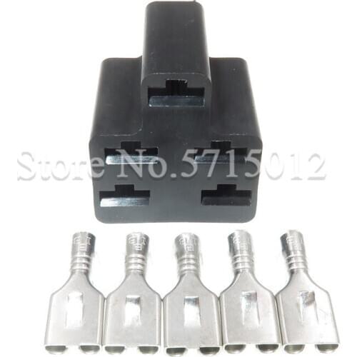 5 Hole Auto High Current Connector High Power Harness Plug 6.3mm Female Sockets