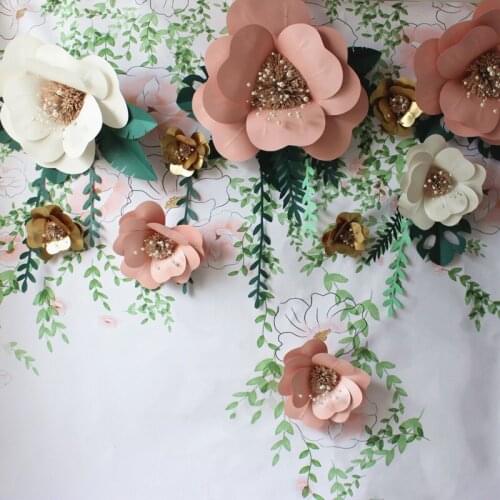 Wedding decoration Paper Flowers Large Rose Peony Diy Home decoration Wedding Background Wall Decoration Scrapbooking Flowers