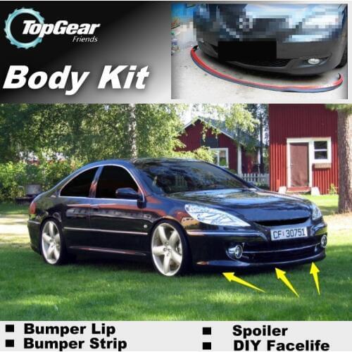 Bumper Lip Deflector Lips For Peugeot 605 607 608 Front Spoiler Skirt For TopGear Fans to Car View Tuning / Body Kit / Strip