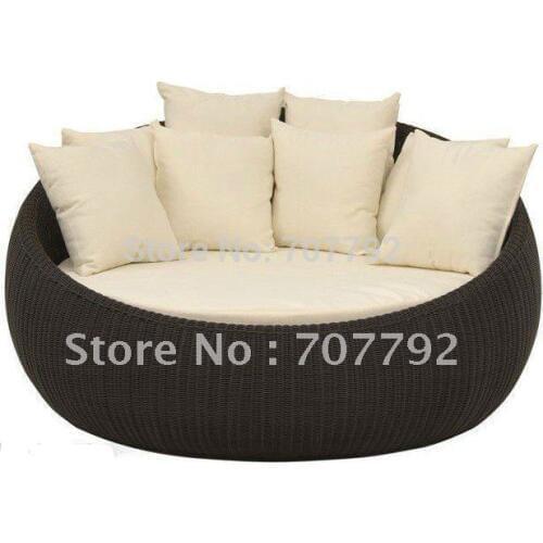 Hot sale SG-12018C Elegant black rattan deck chair furniture
