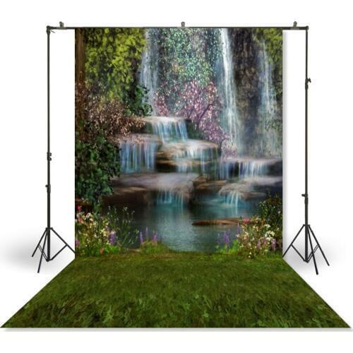 HUAYI Photography Backdrop Newborns Baby Child Photo Booth Background Natural Waterfall Spring Portraits Studio Backdrop XT-4184