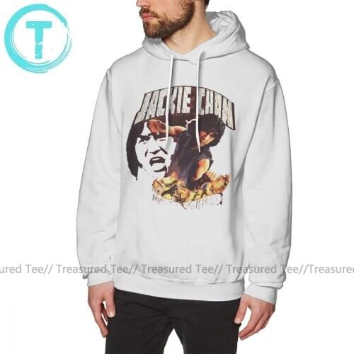 Jackie Chan Hoodie Jackie Chan The Young Kung Fu Master Hoodies Cotton Male Pullover Hoodie Nice XXXL Black Loose Warm Hoodies