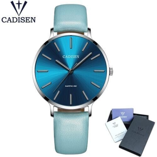New 2019 CADISEN Leisure Quartz Thin Women Watch Luxury brand Dress Ladies Stainless steel Watch Ultra-thin Waterproof Watches