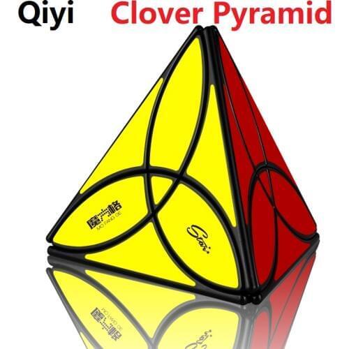 Newest QiYi MoFangGe Clover Pyramid Magic Cube 3 Leaf Tetrahedron Cubo Magico 4 colors Puzzle Toys Gift for Kids Children gifts