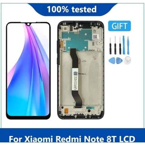 Original For 6.3'' Xiaomi Redmi Note 8T LCD Display Screen Replacement LCD Touch Screen Digitizer For Redmi Note8T LCD with Fram