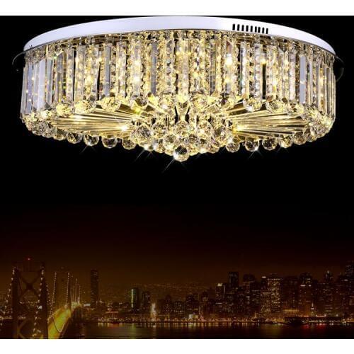 Lotus Flower Modern crystal ceiling light Top K9 crystal ceiling light 80CM bedroom living room crystal light Ceiling