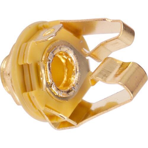 2Pcs 1/4"Stereo Input Jack Socket Electric Guitar Bass Active Pickup Output Golden Music Accessory