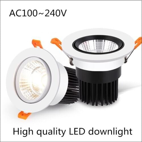 LED Downlight COB Ceiling Spot Lighting 3W 5W 7W 12W 15W 20W 30W 40W Led Bulb Bedroom Kitchen Indoor ceiling recessed Lights