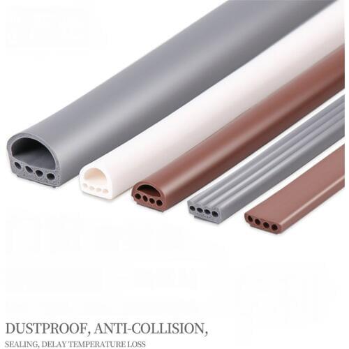 Main Entrance Door Seal Strip Adhesive Silicone Gasket Cushion 9mm x 2mm 4mm 6mm 8mm 14mmx 12mm Gap 1-11mm 6m White Gray Brown