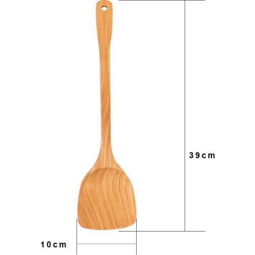 High Quality Kitchen Cooking Tool Cookware Wooden Turner Wood Shovel Wooden Spatula Kitchen Tool for Non-stick Pan Rice Spoon