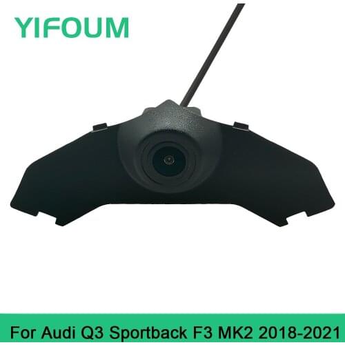 YIFOUM HD CCD Car Front View Parking Night Vision Positive Waterproof Logo Camera For Audi Q3 Sportback F3 MK2 2018 2019 2020-21