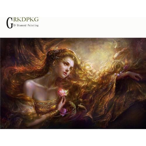 Woman angel art diamond embroidery 5d DIY diamond painting cross stitch full square rhinestone mosaic unfinished home decoration