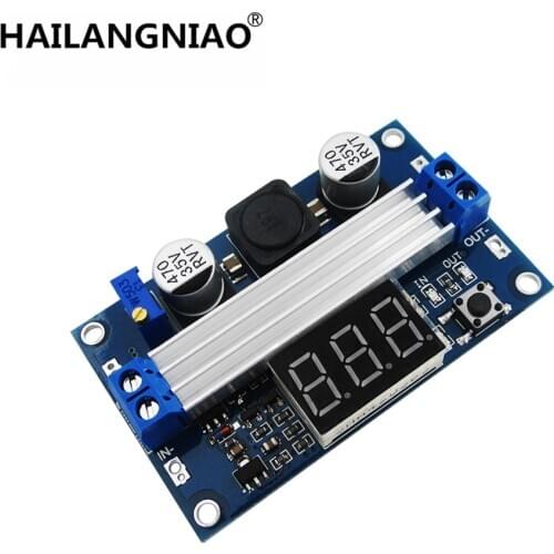 1pcs 100W DC DC-DC 3~35V to 3.5~35V LTC1871 Booster step up module Converter Regulated Power Supply+VoltMeter