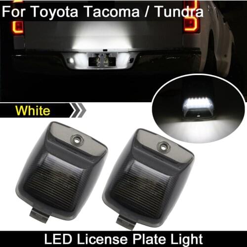 2Pcs For Toyota Tacoma 2005-2015 Tundra 2000-2013 High Brightness White LED License Plate Light Number Plate Lamp