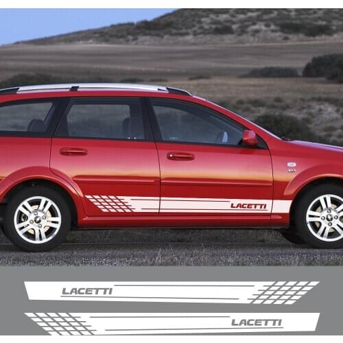 2PCS/Set Car Door Side Strip Decor Sticker Vinyl Sports Decals Motorsports Reflective Auto For Chevrolet Lacetti Car Accessories