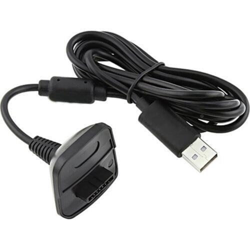 20pcs a lot USB Charging Cable for Microsoft for Xbox 360 Wireless Controller Black