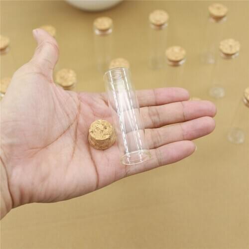 50pcs 15ml 22*70mm Mini Glass Corks Bottles Test Tube Stopper Spice Bottles Container Small DIY Jars Tiny Vial Bottle glass