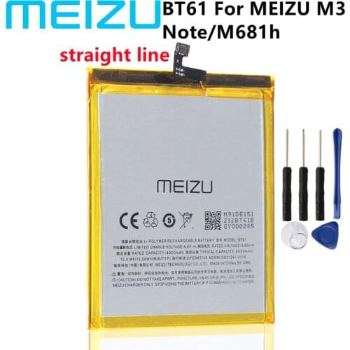 Meizu 100% Original 4000mAh BT61 Battery For Meizu M3 Note L681 L681H M681 M681H Phone Latest Production Battery+Tracking Number