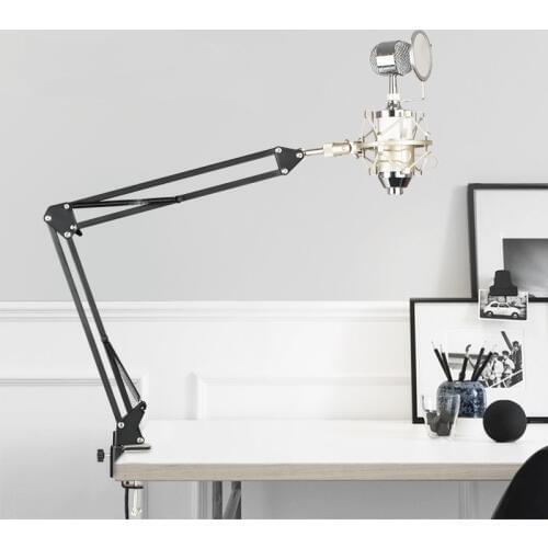 BM-8000 Professional Studio Microphone Wired Condenser Sound Recording Microfone With Stand Holder and sound card